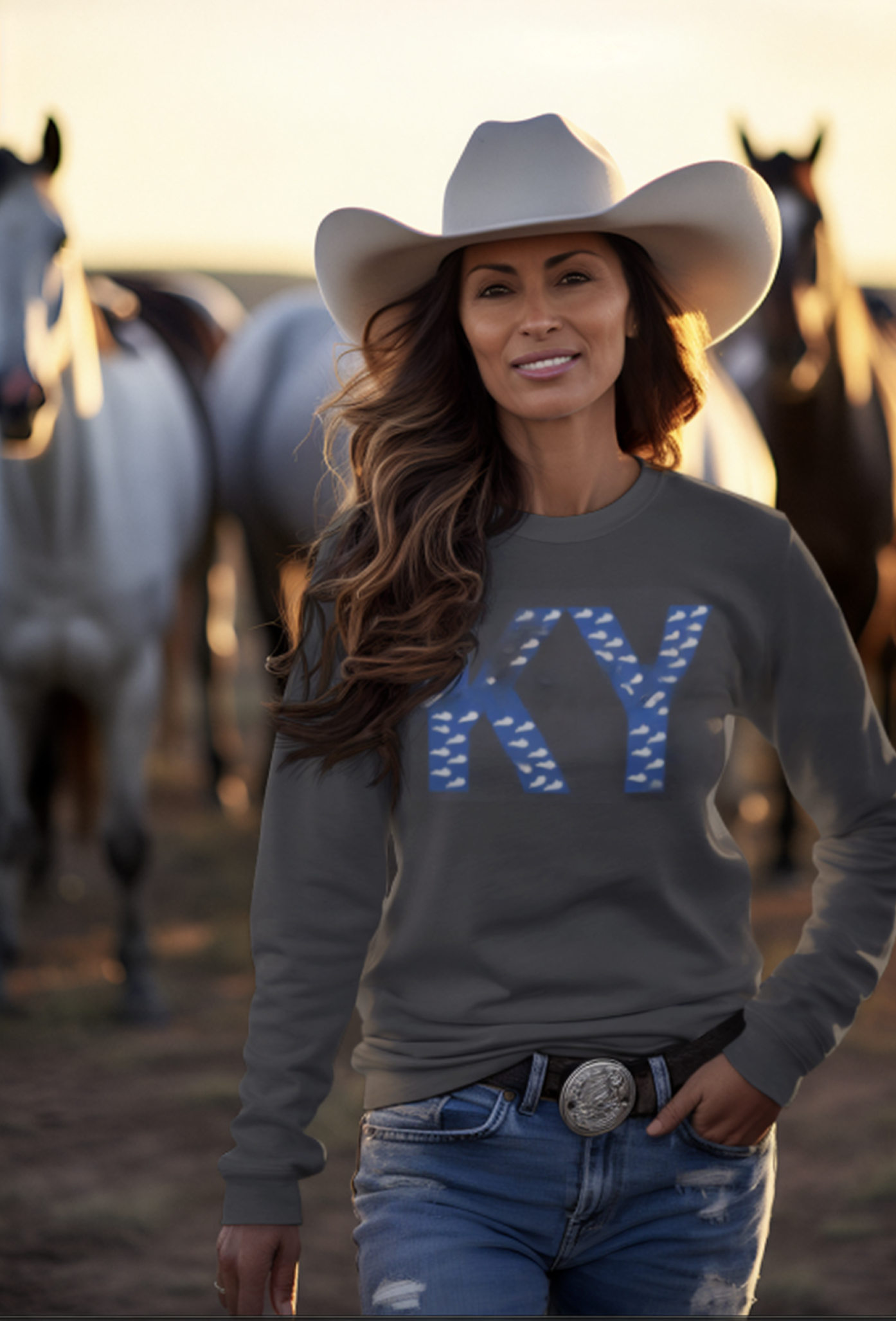 Kentucky State Outline KY Crewneck